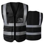 ⁦سترة سلامة عاكسة (Safety Vest) - أسود⁩ - الصورة ⁦2⁩