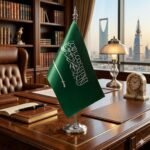 ⁦علم  المملكة العربية السعودية مكتبي صغير   #958⁩ - الصورة ⁦3⁩